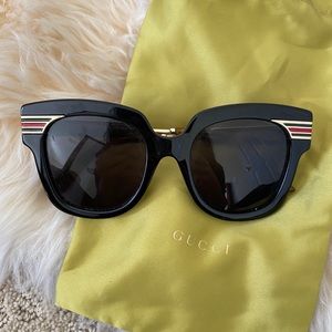 Gucci 51mm Cat Eye sunglasses with stripe detail
